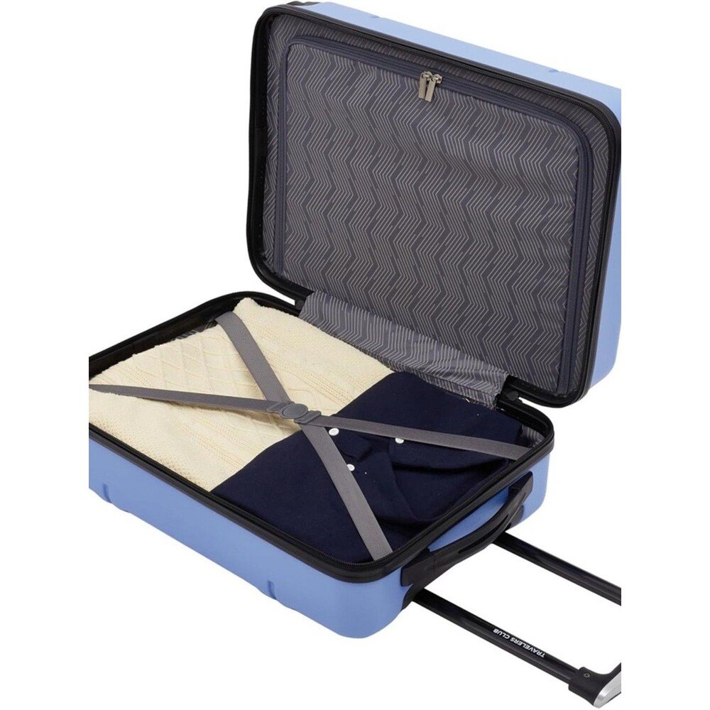Travelers Club Skyline 22" Carry-On Hardside Luggage - Baby Blue travel bag - Picture 8 of 16